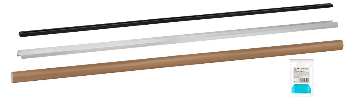 Комплект Эра TR-SET-200-1PT-PC BK шинопровод однофазный с профилем для натяжного потолка 2м черный Б0072543