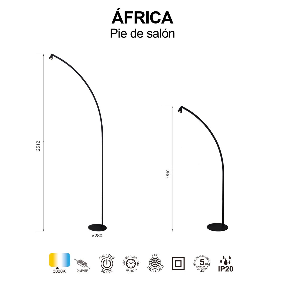 Торшер Mantra Africa 9416