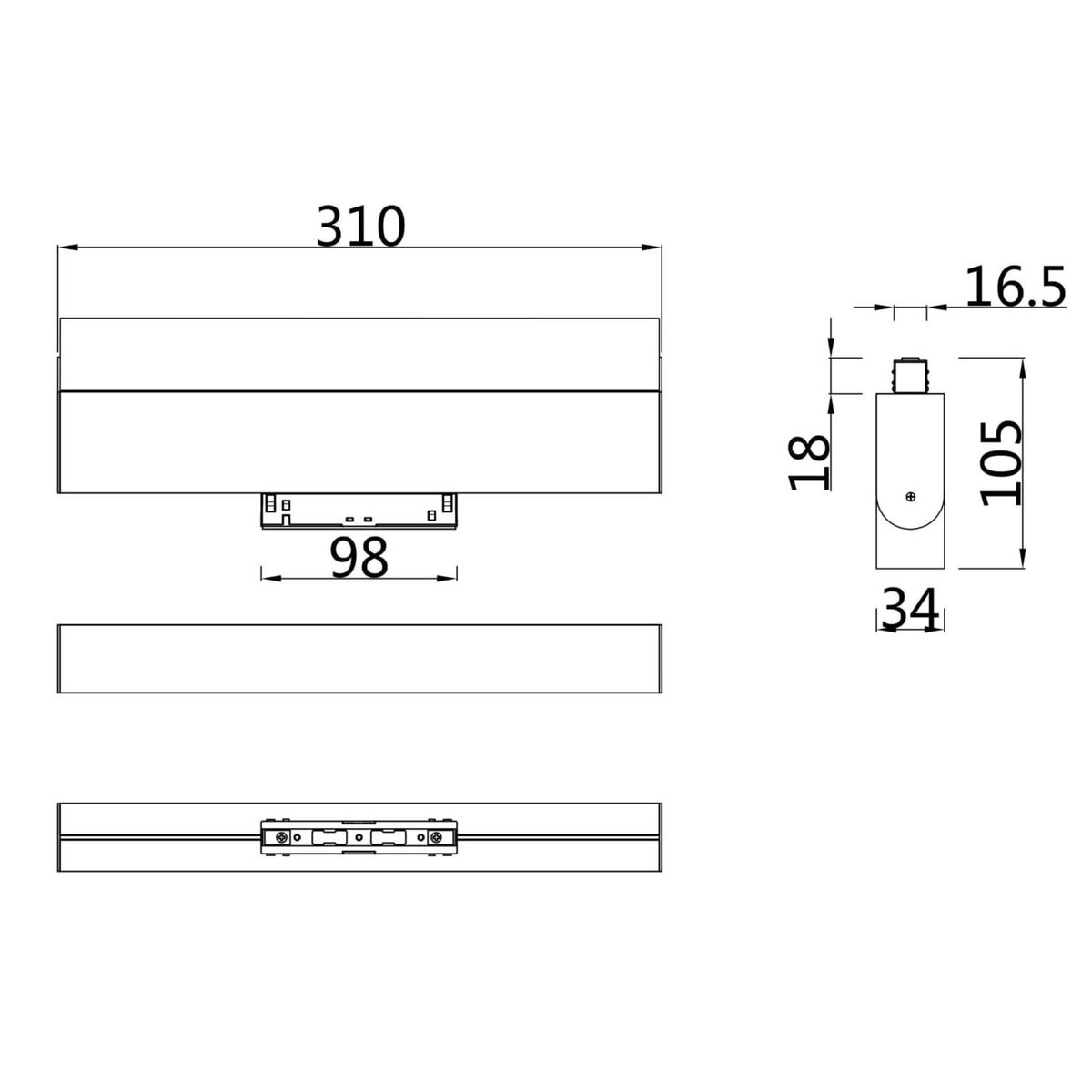 Трековый светильник Maytoni Technical BASIS TR013-2-20W3K-W