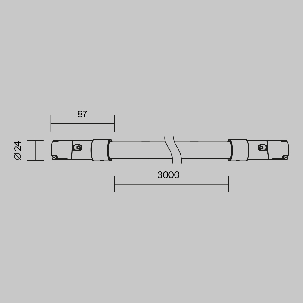 Трековый магнитный светильник Maytoni Tau TR209-1-48W3K-B