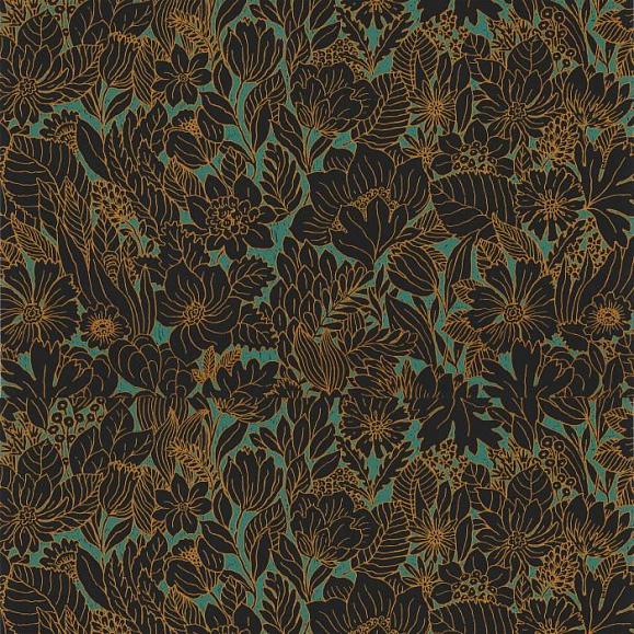 Обои Casamance 75111528 Dahlia Noir/Menthe