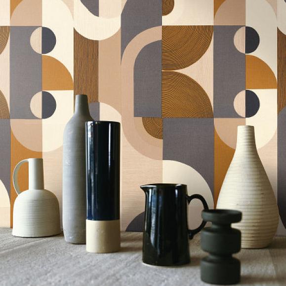 Обои Casamance 75990202 Vassily Ardoise/ambre