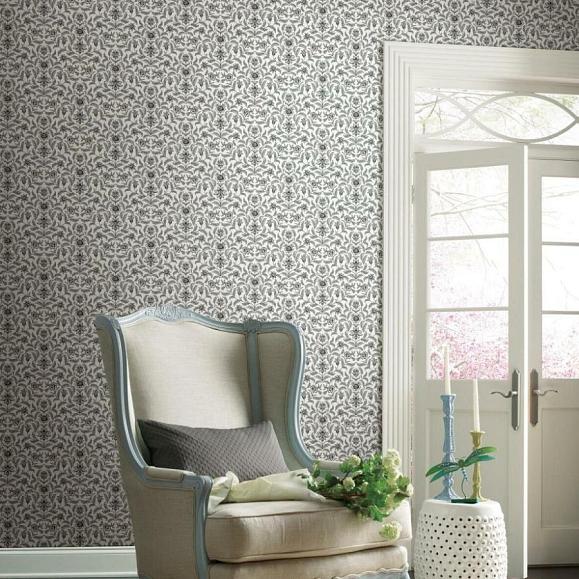 Обои York GR5984 Vintage Blooms Grey