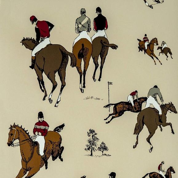 Обои Gaston y Daniela GDW-5106-004 Hipodromo Crudo/Rojo
