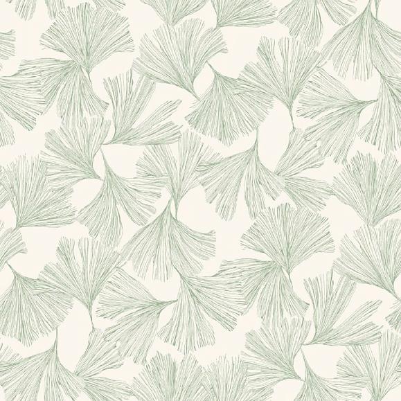 Обои York DD3745 Ginkgo Toss Green