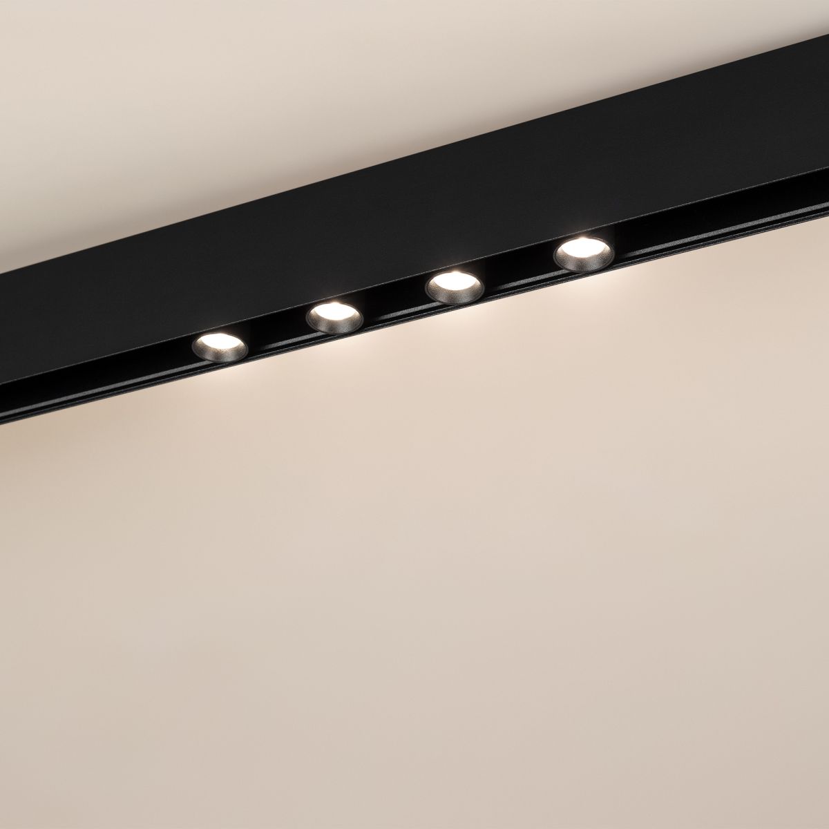 Трековый магнитный светильник Arlight MAG-ORIENT-KRATER-L195-12W Warm3000 (Черный, 25 deg, 48V) (IP20 Металл) 035582(1)