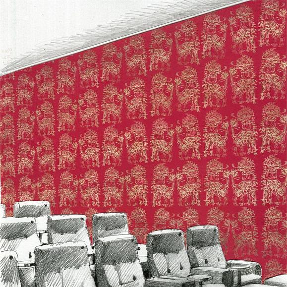 Обои Zoffany 312978 Sicilian Lion Cinnabar/Bronze