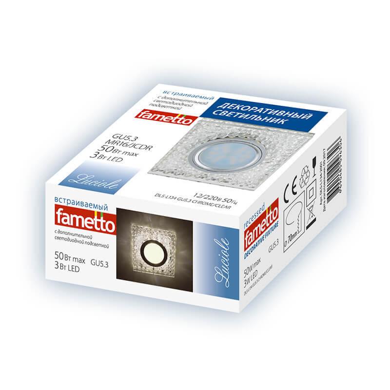Встраиваемый светильник Fametto Luciole DLS-L133 GU5.3 Chrome/Clear