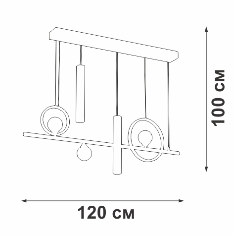 Подвесная люстра Vitaluce V3095-1/5S