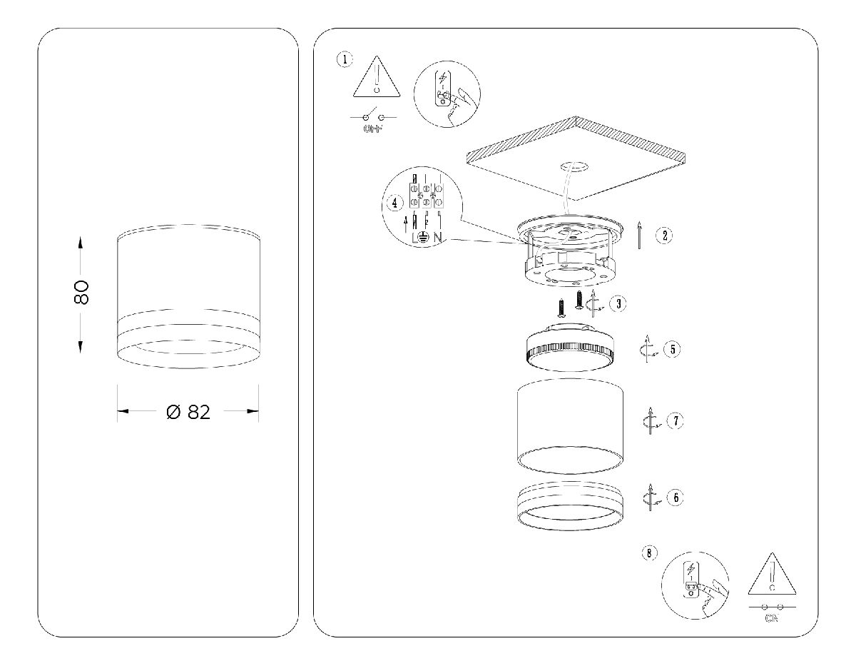Накладной светильник Ambrella Light IP Protect TN6571