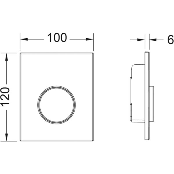 TECE TECEloop Urinal Панель смыва для писсуара, пластик, цвет: белый