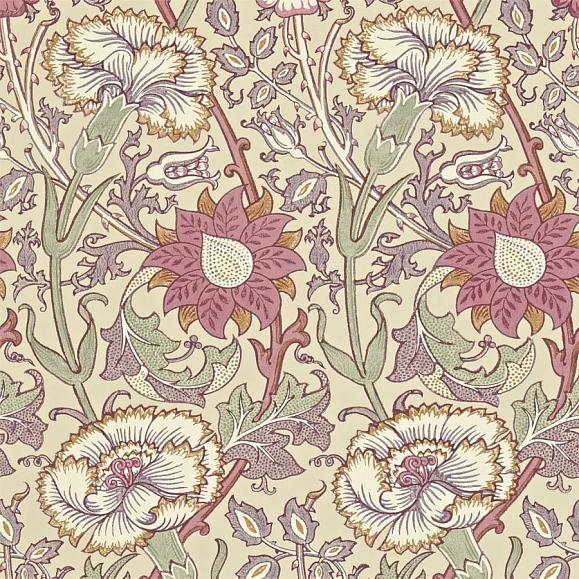 Обои Morris 212566 Pink & Rose Manilla/White