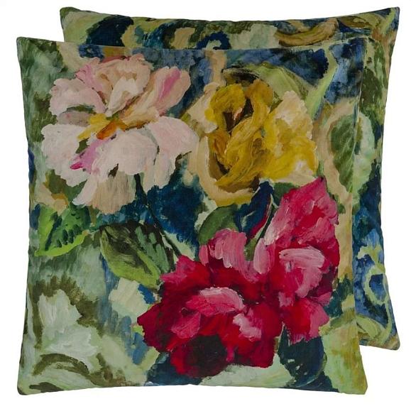 Подушка CCDG1276, Tapestry Flower, Vintage Green, Designers Guild 55x55см