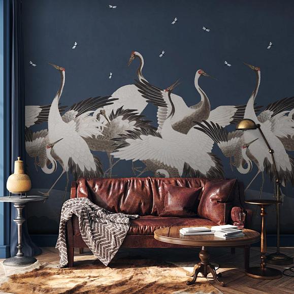 Панно Hygge Wall H11403 Dancing Cranes Blue