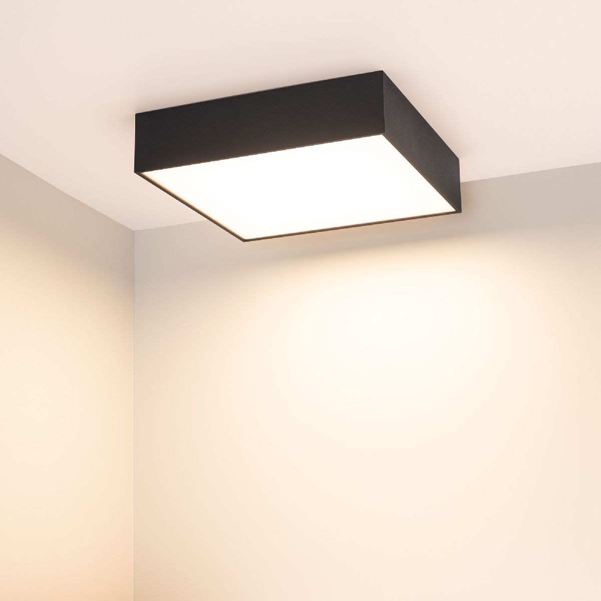 Потолочный светильник Arlight IM-QUADRO-EMERGENCY-3H-S250x250-28W Day4000 (BK, 120 deg, 230V) 041007