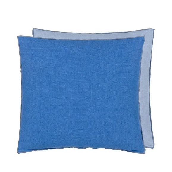 Подушка CCDG1544, Brera Lino, Cornflower & Lapis, Designers Guild 43 x 43см