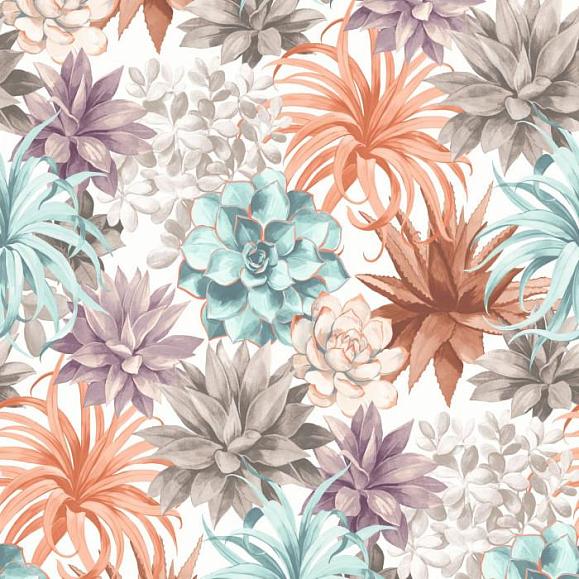 Обои Casadeco 85914374 Botanica Echeveria Corail/Rose Poudre