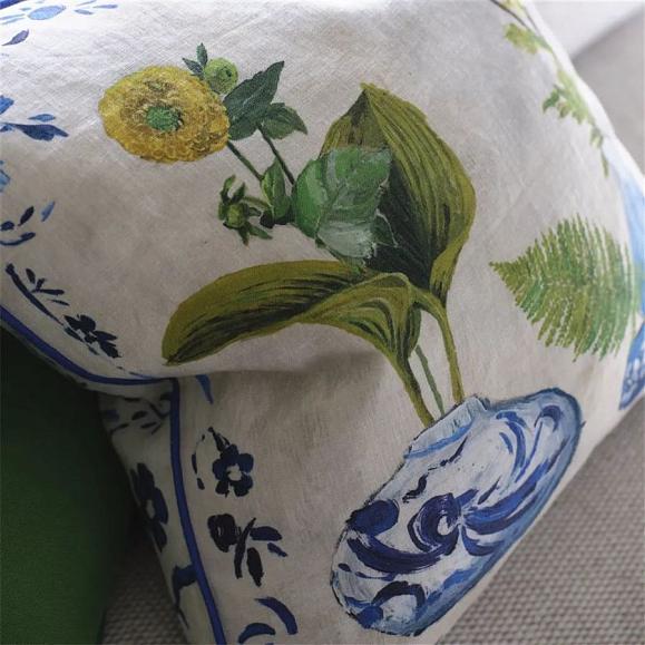 Подушка CCDG1584, Kawana Linen, Cobalt, Designers Guild 50 x 50см