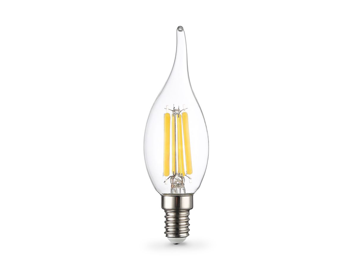 Филаментная светодиодная лампа Ambrella Light Bulbing E14 15W 2700K свеча на ветру 351523