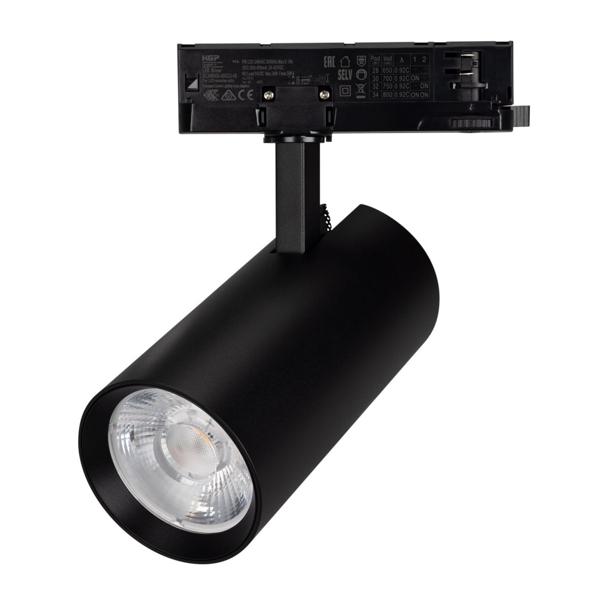 Трековый трехфазный светильник Arlight LGD-GERA-4TR-R90-30W Warm SP3000-Fruit (Черный, 24 deg, 230V) (IP20 Металл) 060110
