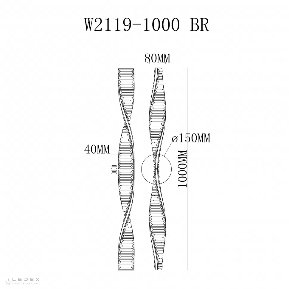 Настенный светильник iLedex Woodstock W2119-1000 BR