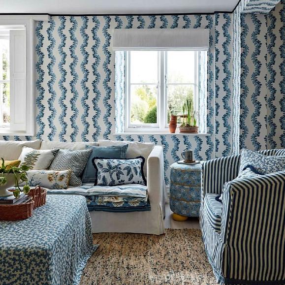Обои Sanderson 217250 Oxbow Indigo