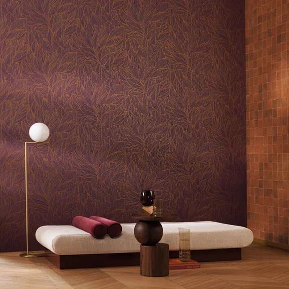 Обои Casamance 76602854 Hosta Pourpre/cuivre