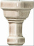 CERAMICHE GRAZIA ESSENZE PLUS Ang. Est. Par. Capitello Greige Cr.