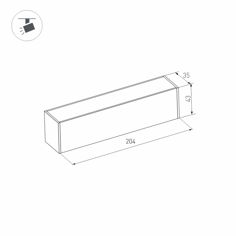 Трековый магнитный светильник Arlight MAG-FLAT-45-L205-6W Warm3000 (BK, 100 deg, 24V, DALI) 046576