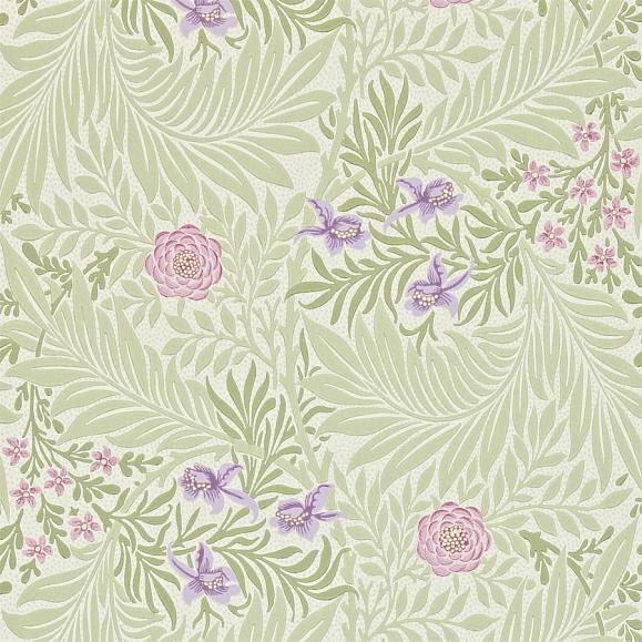 Обои Morris 212555 Larkspur Olive/Lilac