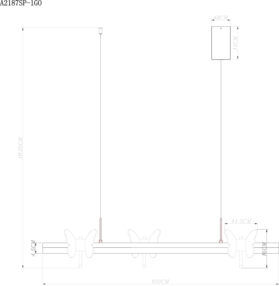 Подвесной светильник Arte Lamp Darcy A2187SP-1GO