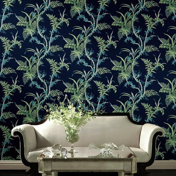 Обои York GR5996 Enchanted Fern Navy/Green