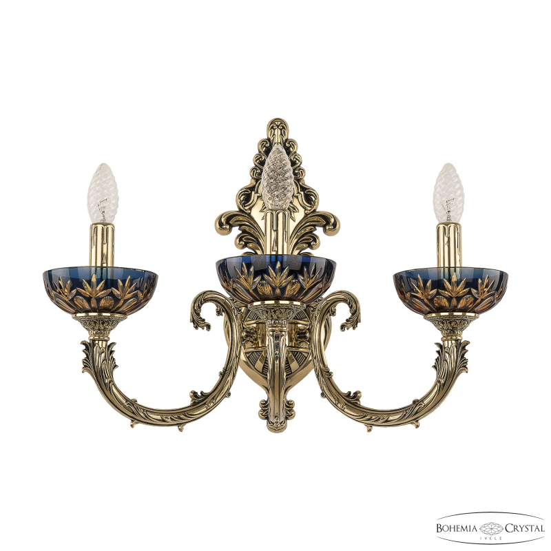 Бра Bohemia Ivele Crystal Florence 7109B15/3/210 GB P Amber-Blue/H-1I