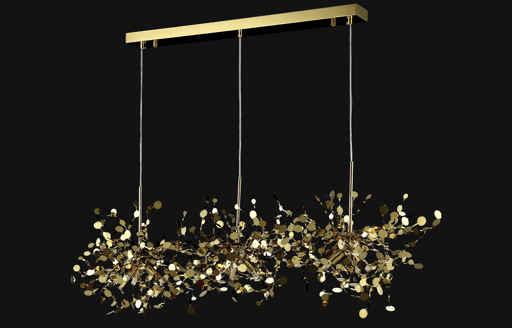 Подвесной светильник Crystal Lux GARDEN SP3х3 L1200 GOLD