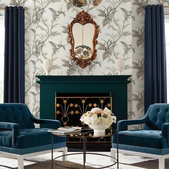 Обои York GR5992 Enchanted Fern Neutrals/Blue