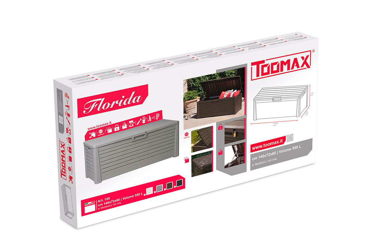 Сундук Toomax FLORIDA 550 л Серый