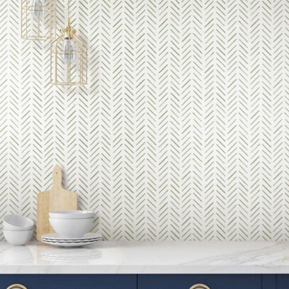Обои York CV4452 Painted Herringbone Fern