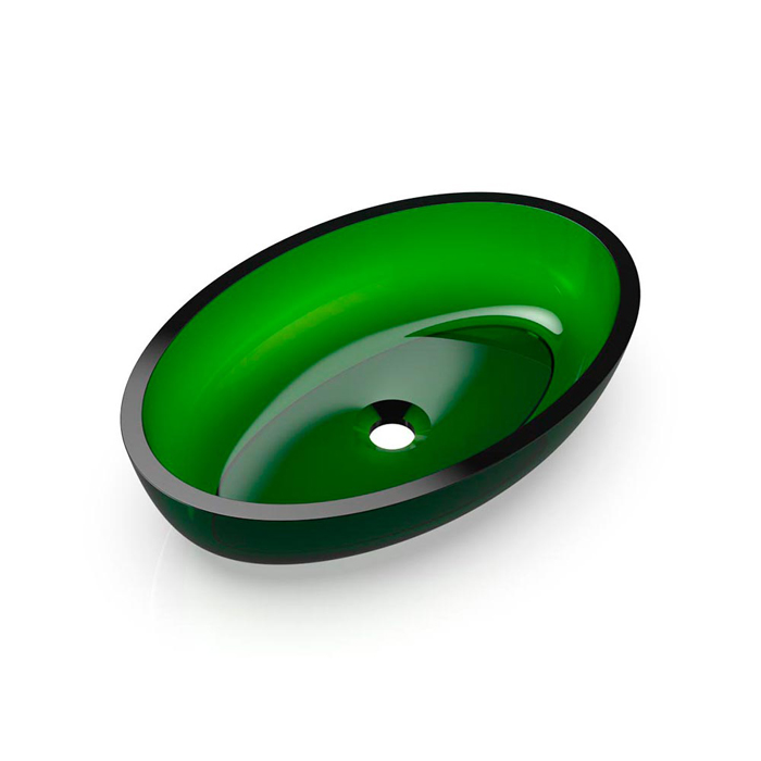 Knief Oval Shape Раковина накладная 55x37x13см., без отв., из полимерного материала, цвет: Aventurin # 080