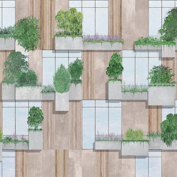 Панно Coordonne 9000060V Vertical Forest Blue
