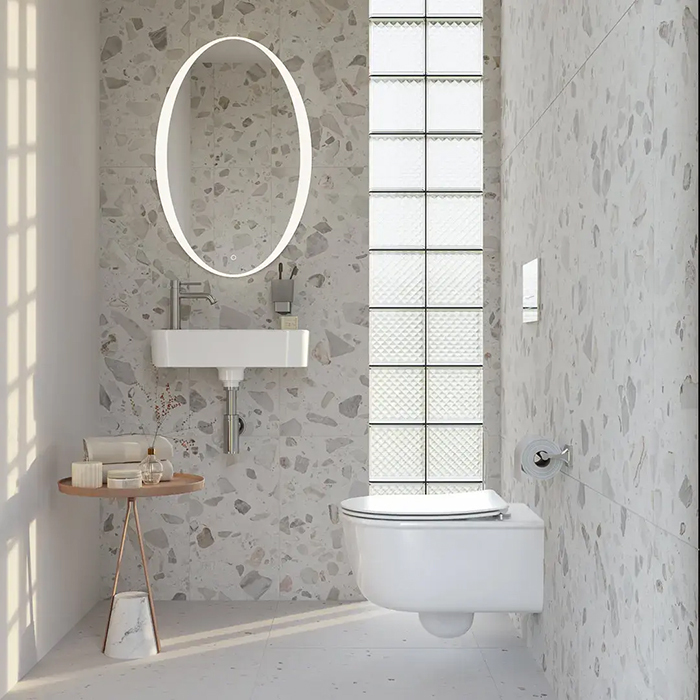 Kerama Marazzi Elegance Зеркало 52см, подвесное, сенсор смена цвета подсветки и диммер, цвет: белый