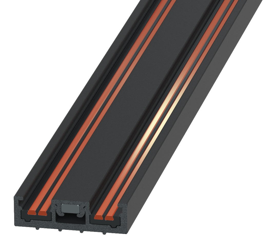 Ультратонкий накладной магнитный шинопровод iLedex Vision 4825-25/7-3000-BK