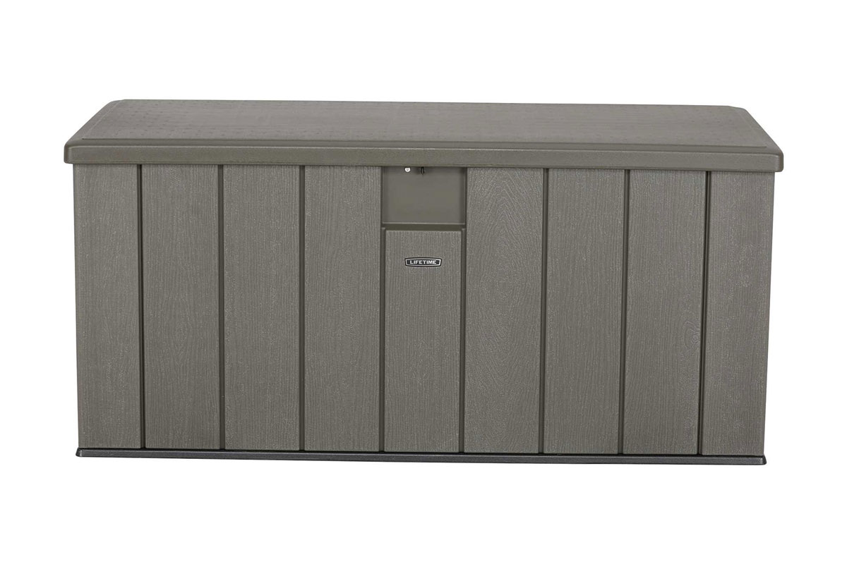 Сундук пластиковый WoodLook, 570 л, серый