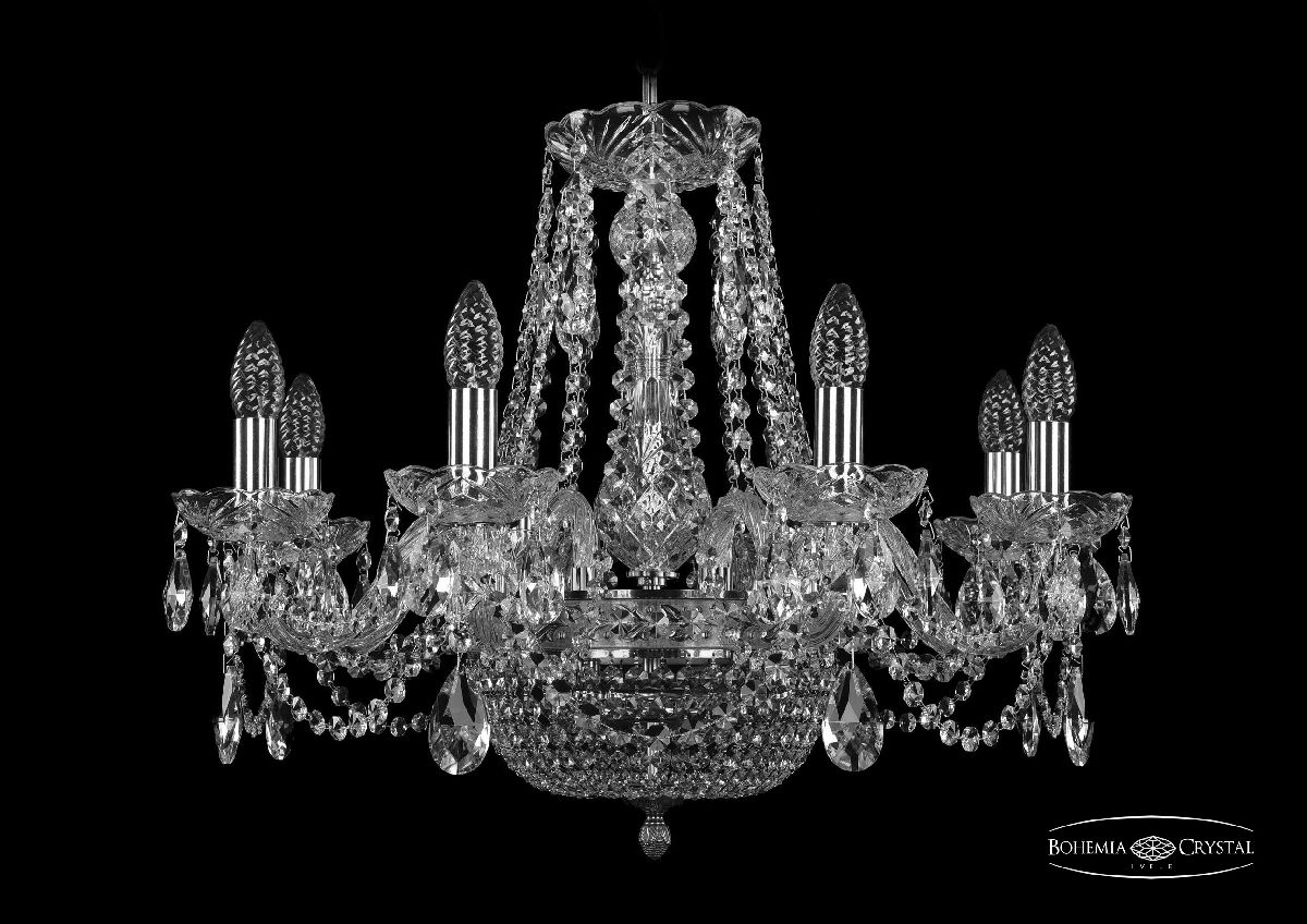 Подвесная люстра Bohemia Ivele Crystal 1450/8/160/250 Ni