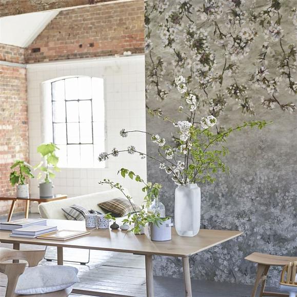 Панно Designers guild PDG1133/01 Assam Blossom Platinum