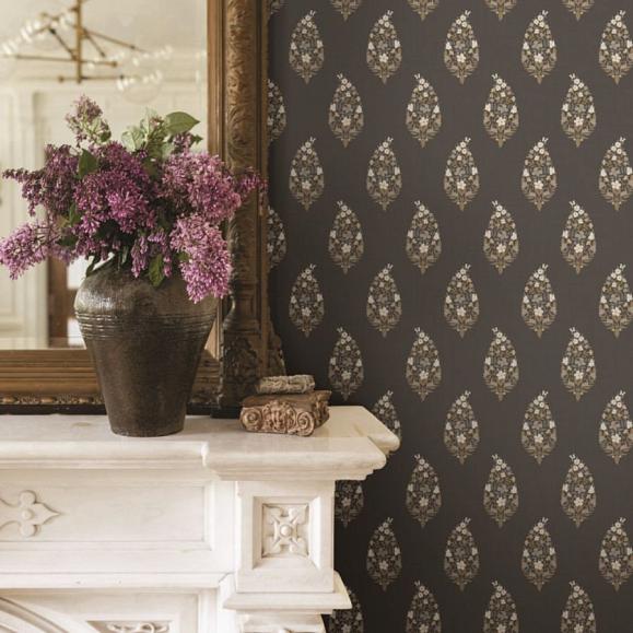 Обои York RF7472 Paisley Black