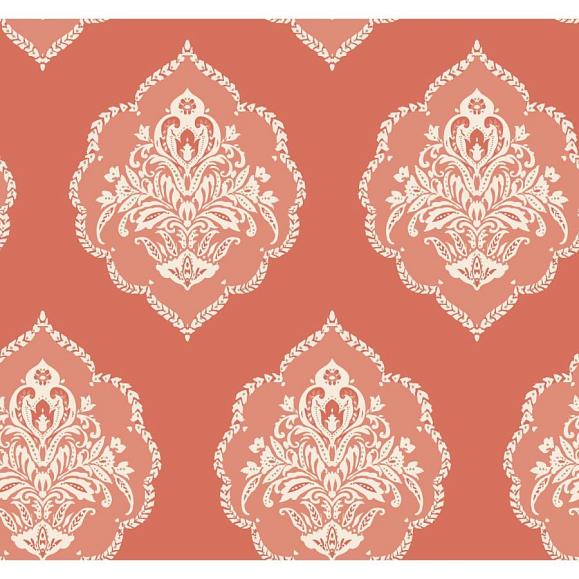 Обои York DM4981 Signet Medallion Damask Coral