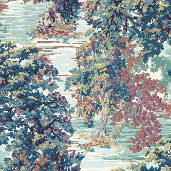 Обои Sanderson 217222 Ancient Canopy Forest Green