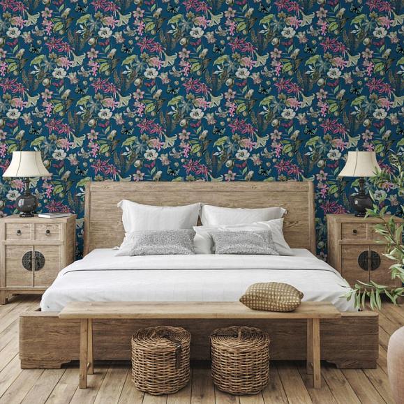 Обои York BL1723 Butterfly House Navy