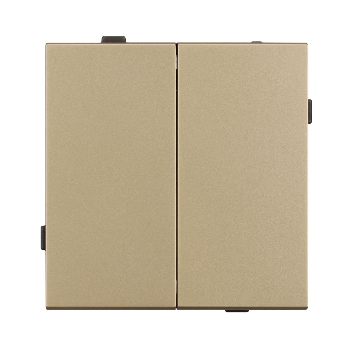 Механизм выключателя двухклавишный непроходной Arlight SWT-TENDO-MK02-SFPL-GD (230V, 10A) 054545