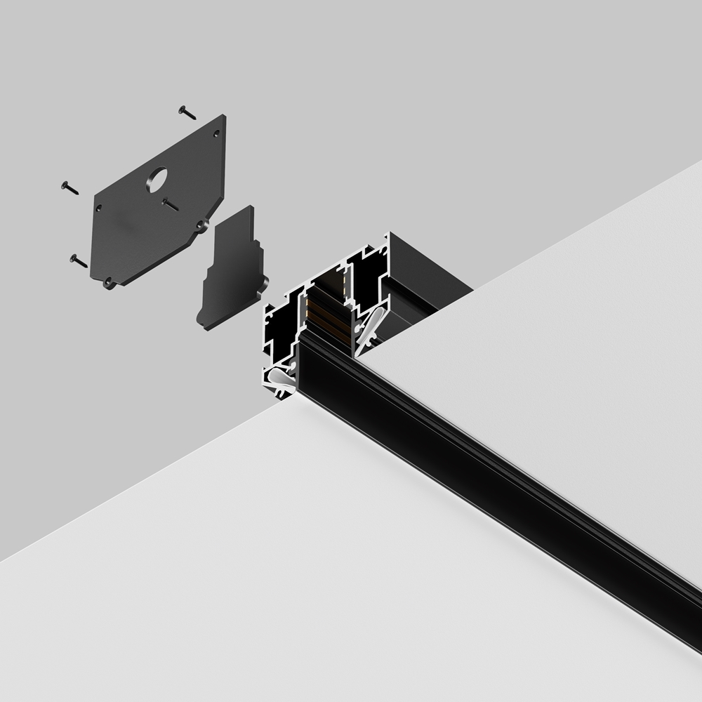 Комплект заглушек к шинопроводу Maytoni Technical Magnetic track system Exility Accessories for tracks Exility TRA034EC-SCH-42B